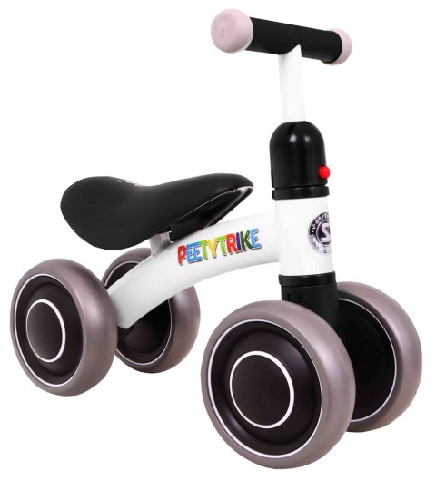 Pierwszy Rowerek biegowy PettyTrike dla dzieci Biały 4-kołowy Jeździk SporTrike Pierwszy Rowerek biegowy PettyTrike dla dzieci Biały 4-kołowy Jeździk SporTrike