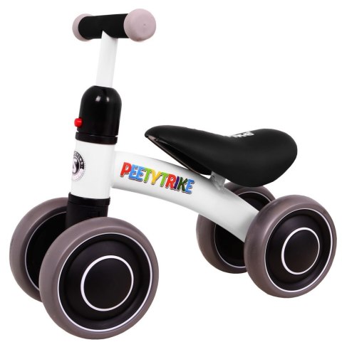 Pierwszy Rowerek biegowy PettyTrike dla dzieci Biały 4-kołowy Jeździk SporTrike Pierwszy Rowerek biegowy PettyTrike dla dzieci Biały 4-kołowy Jeździk SporTrike