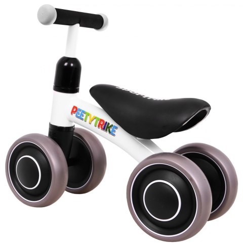 Pierwszy Rowerek biegowy PettyTrike dla dzieci Biały 4-kołowy Jeździk SporTrike Pierwszy Rowerek biegowy PettyTrike dla dzieci Biały 4-kołowy Jeździk SporTrike