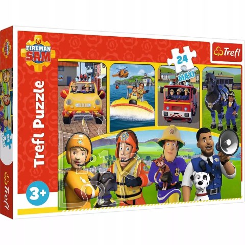 Puzzle 24 MAXI 24 elementy Strażak Sam i przyjaciele Trefl 14356 Puzzle 24 MAXI 24 elementy Strażak Sam i przyjaciele Trefl 14356