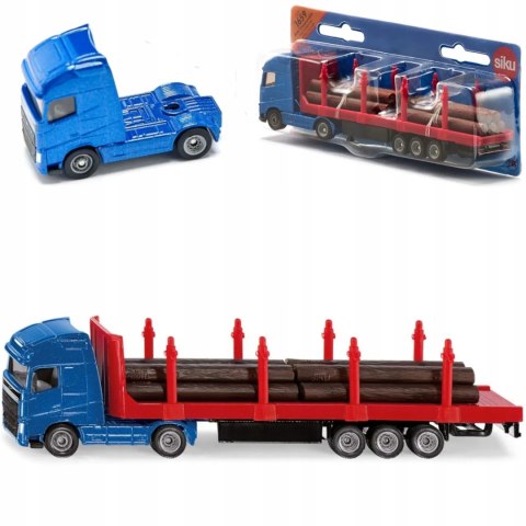 Siku Samochód ciężarowy do transportu drewna skala 1:87 model metal S1659 Siku Samochód ciężarowy do transportu drewna skala 1:87 model metal S1659