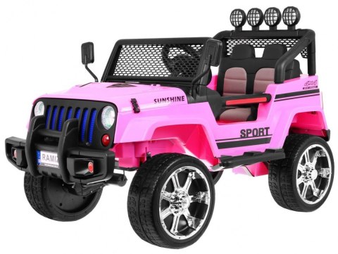 Autko terenowe Raptor Drifter Różowy + Pilot + Napęd 4x4 + Schowek + Wolny Start + MP3 LED Autko terenowe Raptor Drifter Różowy + Pilot + Napęd 4x4 + Schowek + Wolny Start + MP3 LED