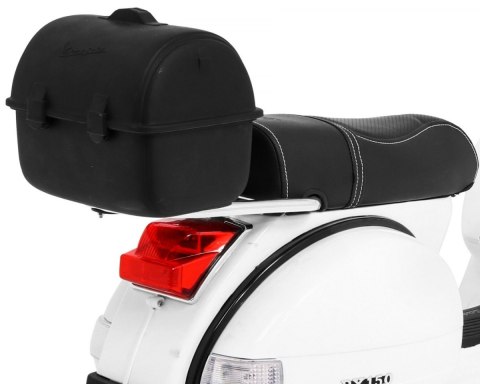 Skuter Vespa elektryczny dla dzieci Biały + Kółka pomocnicze + Audio + Ekoskóra + EVA + Wolny Start Skuter Vespa elektryczny dla dzieci Biały + Kółka pomocnicze + Audio + Ekoskóra + EVA + Wolny Start