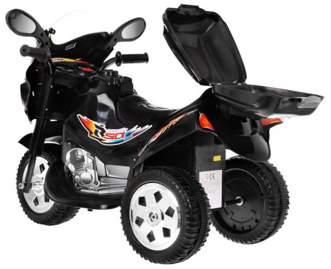 Motorek Trójkołowy BJX-088 elektryczny dla najmłodszych Czarny + Dźwięki + Światła Motorek Trójkołowy BJX-088 elektryczny dla najmłodszych Czarny + Dźwięki + Światła
