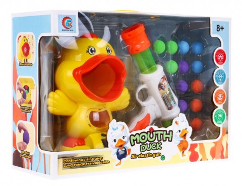 Kaczka z Pistoletem na kulki dla dzieci 8+ Interaktywna gra zręcznościowa + 12 kulek z pianki Kaczka z Pistoletem na kulki dla dzieci 8+ Interaktywna gra zręcznościowa + 12 kulek z pianki