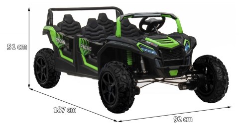 Pojazd 4-osobowy Buggy ATV RACING UTV2000 Z Baterią Li-ion Zielony Pojazd 4-osobowy Buggy ATV RACING UTV2000 Z Baterią Li-ion Zielony