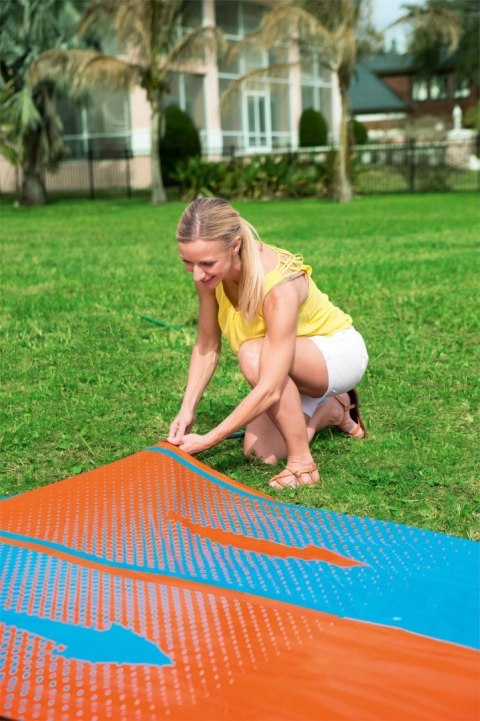 Ślizg wodny dla dzieci 3+ Podwójny tor 488cm BESTWAY + Łatka naprawcza Ślizg wodny dla dzieci 3+ Podwójny tor 488cm BESTWAY + Łatka naprawcza