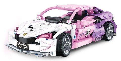 Zestaw Klocków Autko Sportowe Różowe 652el. Zestaw Klocków Autko Sportowe Różowe 652el.