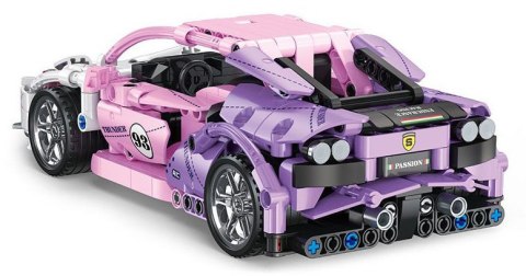 Zestaw Klocków Autko Sportowe Różowe 652el. Zestaw Klocków Autko Sportowe Różowe 652el.