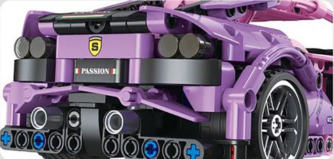 Zestaw Klocków Autko Sportowe Różowe 652el. Zestaw Klocków Autko Sportowe Różowe 652el.