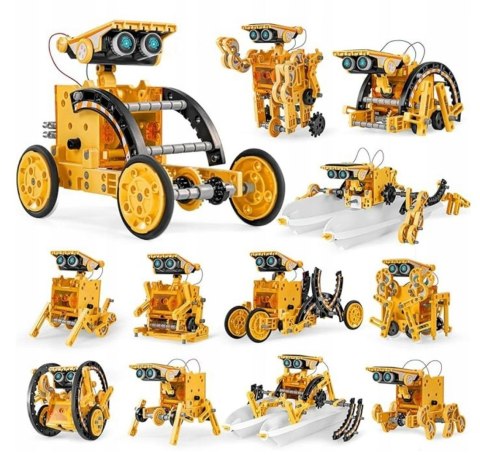 Zestaw Pojazdów Solarnych 12w1 Pomarańczowy Zestaw Pojazdów Solarnych 12w1 Pomarańczowy