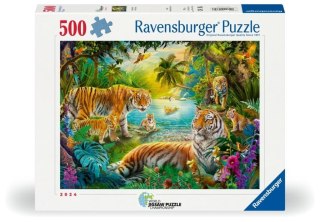 Puzzle 2D: Rodzina Tygrysów 500el
